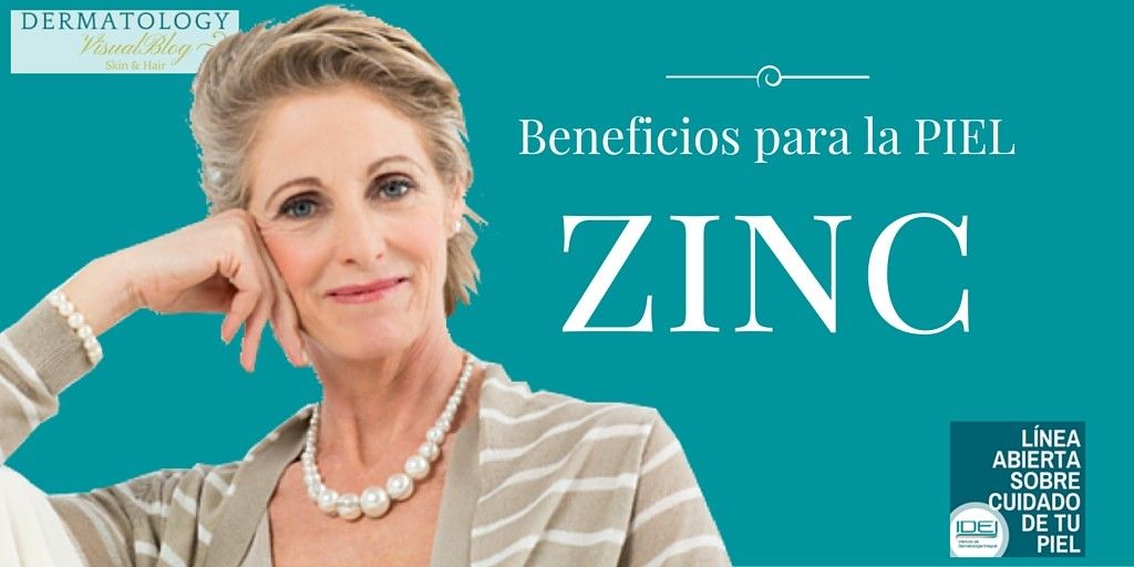 zinc- sus beneficios para la piel